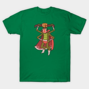 Funny Mexican Grasshopper Luchador Wrestler Sketch Drawing T-Shirt